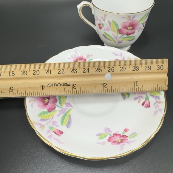 Tuscan Fine English Bone China Porcelain Small Teacup And Saucer Set England VTG - Picture 3 of 12